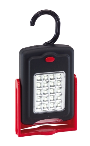 Robocza lampa, WORKSHOP, czarny/czerwony